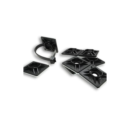 Advance Cable Ties 3/4Mount.base w/rubber black 100/bg, PK100 AL-MP-750-0-C